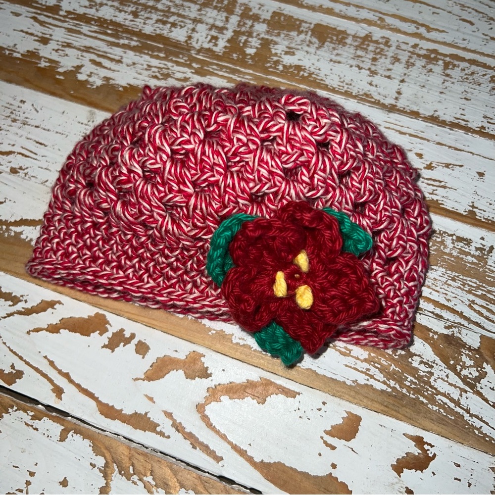 Handmade 100% Cotton Crocheted Baby Hat 6-12 mos 
NWOT